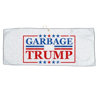 Garbage For Trump Garbage For Trump 2024 Presidential Large Microfiber Waffle Golf Towel