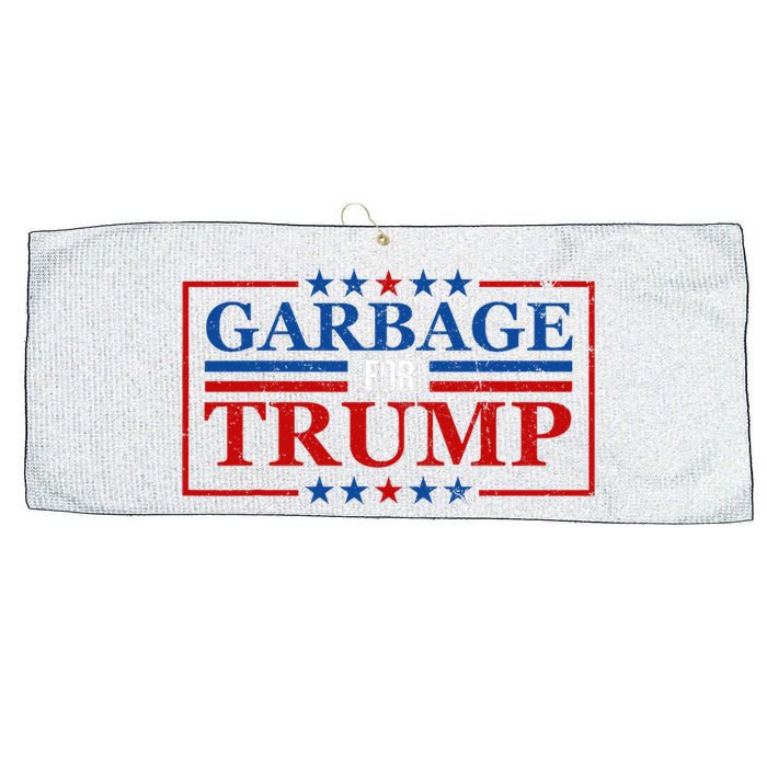 Garbage For Trump Garbage For Trump 2024 Presidential Large Microfiber Waffle Golf Towel