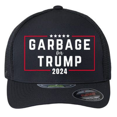 Garbage For Trump 2024 Flexfit Unipanel Trucker Cap