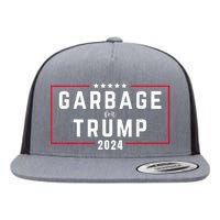 Garbage For Trump 2024 Flat Bill Trucker Hat