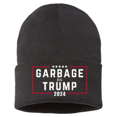 Garbage For Trump 2024 Sustainable Knit Beanie