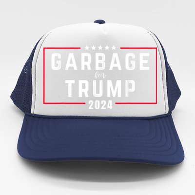 Garbage For Trump 2024 Trucker Hat