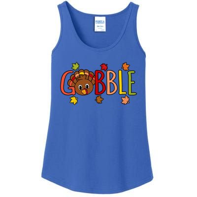 Gobble Funny Turkey Thanksgiving Family Graphic Meaningful Gift Ladies Essential Tank