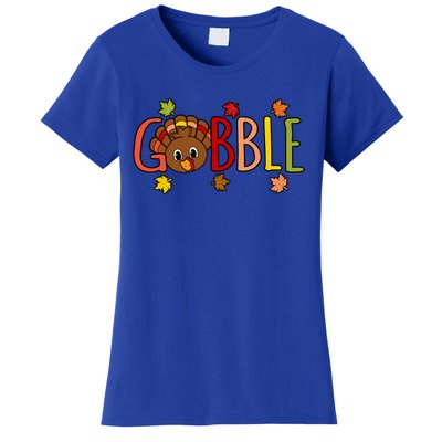 Gobble Funny Turkey Thanksgiving Family Graphic Meaningful Gift Women's T-Shirt