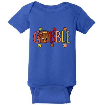 Gobble Funny Turkey Thanksgiving Family Graphic Gift Baby Bodysuit
