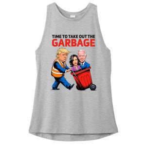 Garbage For Trump 2024 Time To Take Out The Garbage Ladies PosiCharge Tri-Blend Wicking Tank