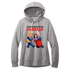 Garbage For Trump 2024 Time To Take Out The Garbage Women's Fleece Hoodie