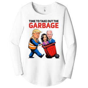 Garbage For Trump 2024 Time To Take Out The Garbage Women's Perfect Tri Tunic Long Sleeve Shirt