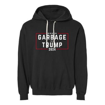 Garbage For Trump 2024 Garment-Dyed Fleece Hoodie