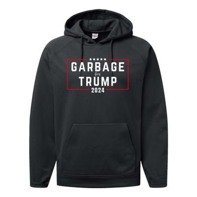 Garbage For Trump 2024 Performance Fleece Hoodie