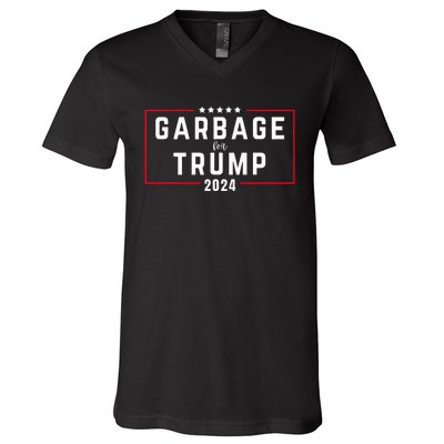 Garbage For Trump 2024 V-Neck T-Shirt