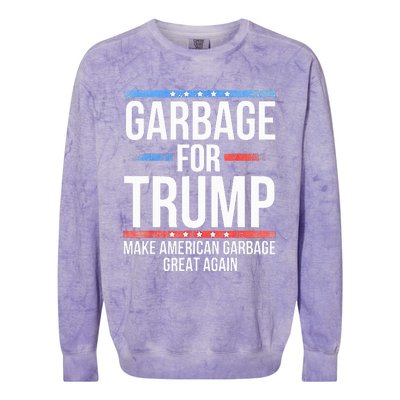 Garbage For Trump Make American Garbage Great Again Colorblast Crewneck Sweatshirt