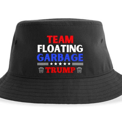 Garbage For Trump Team Floating Garbage Funny Trump Sustainable Bucket Hat