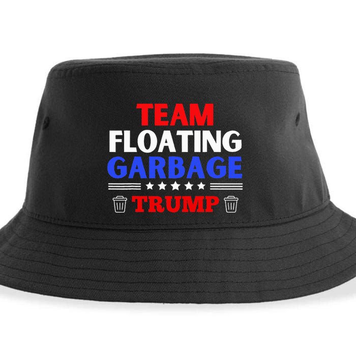 Garbage For Trump Team Floating Garbage Funny Trump Sustainable Bucket Hat