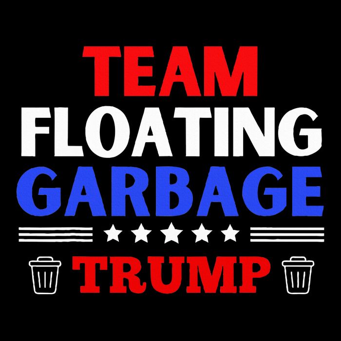 Garbage For Trump Team Floating Garbage Funny Trump Sustainable Bucket Hat