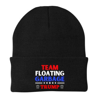 Garbage For Trump Team Floating Garbage Funny Trump Beanie