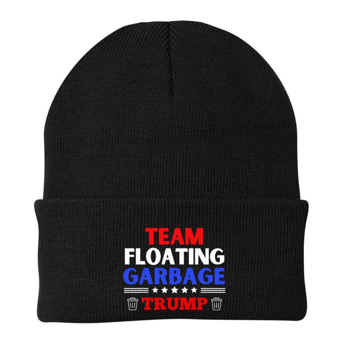 Garbage For Trump Team Floating Garbage Funny Trump Beanie