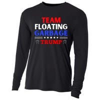 Garbage For Trump Team Floating Garbage Funny Trump Cooling Performance Long Sleeve Crew