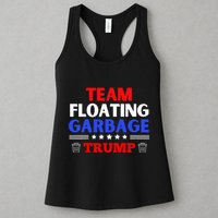 Garbage For Trump Team Floating Garbage Funny Trump Womens Tank Top