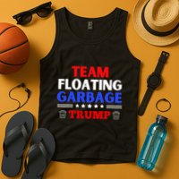 Garbage For Trump Team Floating Garbage Funny Trump Tank Top