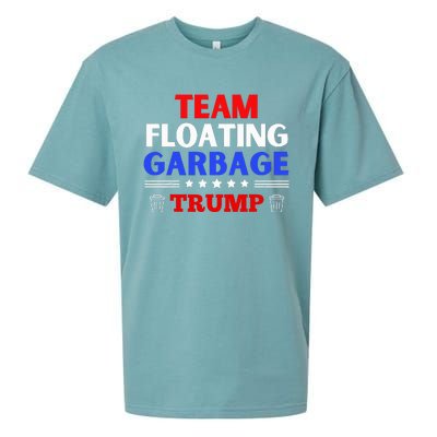 Garbage For Trump Team Floating Garbage Funny Trump Sueded Cloud Jersey T-Shirt