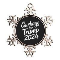 Garbage For Trump 2024 We Are Not Garbage Vote Trump Metallic Star Ornament