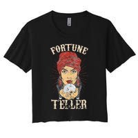 Gypsy Fortune Teller Psychic Fortune Teller Costume Women's Crop Top Tee