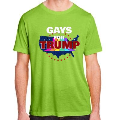 Gays For Trump 2024 Pro Reelect Donald Trump Adult ChromaSoft Performance T-Shirt