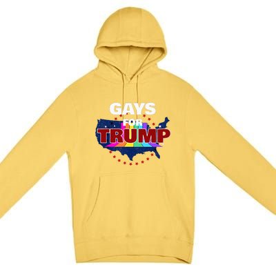 Gays For Trump 2024 Pro Reelect Donald Trump Premium Pullover Hoodie