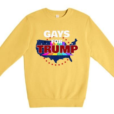 Gays For Trump 2024 Pro Reelect Donald Trump Premium Crewneck Sweatshirt