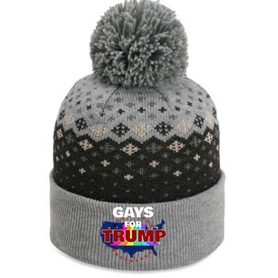 Gays For Trump 2024 Pro Reelect Donald Trump The Baniff Cuffed Pom Beanie