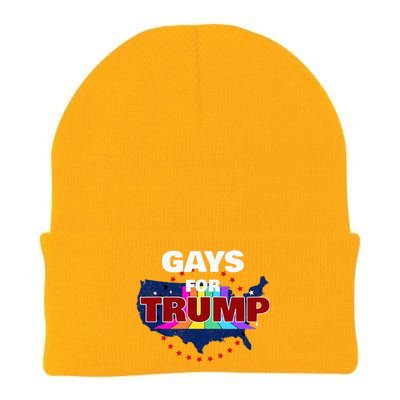 Gays For Trump 2024 Pro Reelect Donald Trump Knit Cap Winter Beanie