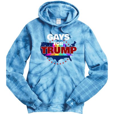 Gays For Trump 2024 Pro Reelect Donald Trump Tie Dye Hoodie