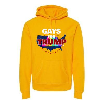 Gays For Trump 2024 Pro Reelect Donald Trump Premium Hoodie