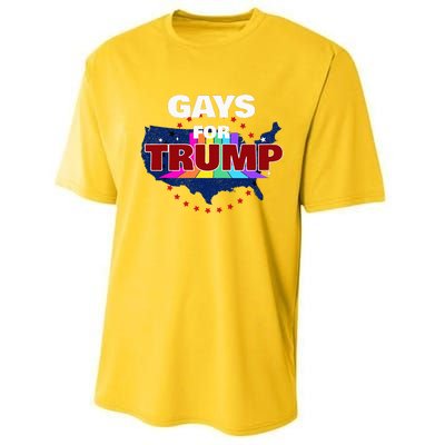 Gays For Trump 2024 Pro Reelect Donald Trump Performance Sprint T-Shirt