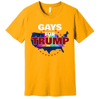 Gays For Trump 2024 Pro Reelect Donald Trump Premium T-Shirt