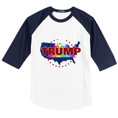 Gays For Trump 2024 Pro Reelect Donald Trump Baseball Sleeve Shirt