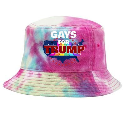 Gays For Trump 2024 Pro Reelect Donald Trump Tie-Dyed Bucket Hat