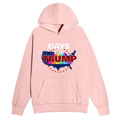 Gays For Trump 2024 Pro Reelect Donald Trump Urban Pullover Hoodie