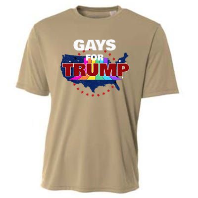 Gays For Trump 2024 Pro Reelect Donald Trump Cooling Performance Crew T-Shirt