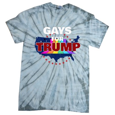 Gays For Trump 2024 Pro Reelect Donald Trump Tie-Dye T-Shirt