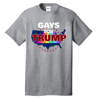 Gays For Trump 2024 Pro Reelect Donald Trump Tall T-Shirt