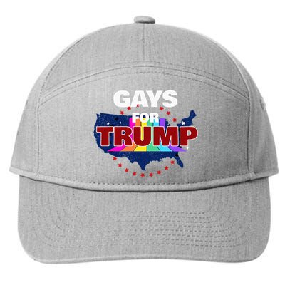 Gays For Trump 2024 Pro Reelect Donald Trump 7-Panel Snapback Hat