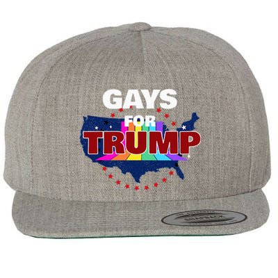 Gays For Trump 2024 Pro Reelect Donald Trump Wool Snapback Cap