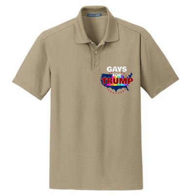 Gays For Trump 2024 Pro Reelect Donald Trump Dry Zone Grid Polo