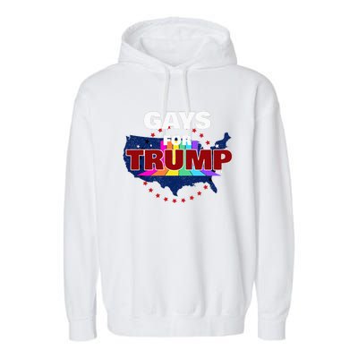 Gays For Trump 2024 Pro Reelect Donald Trump Garment-Dyed Fleece Hoodie