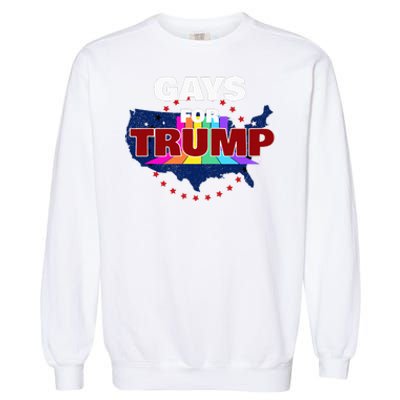 Gays For Trump 2024 Pro Reelect Donald Trump Garment-Dyed Sweatshirt