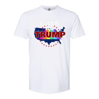 Gays For Trump 2024 Pro Reelect Donald Trump Softstyle CVC T-Shirt