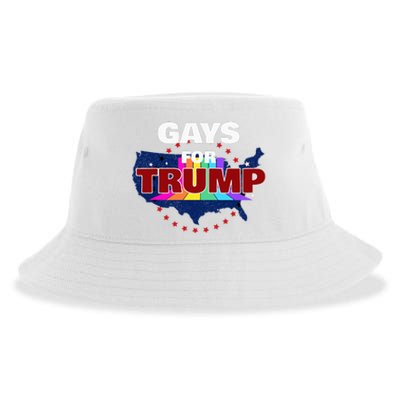 Gays For Trump 2024 Pro Reelect Donald Trump Sustainable Bucket Hat