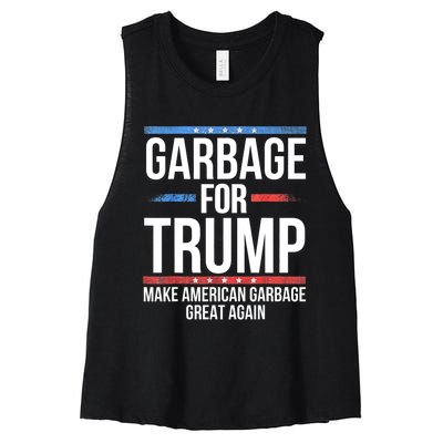 Garbage For Trump Make American Garbage Great Again Women's Racerback Cropped Tank